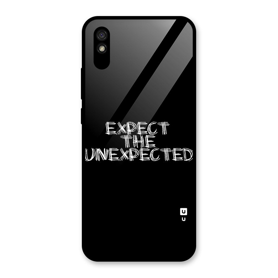 Expect The Unexpected Glass Back Case for Redmi 9i