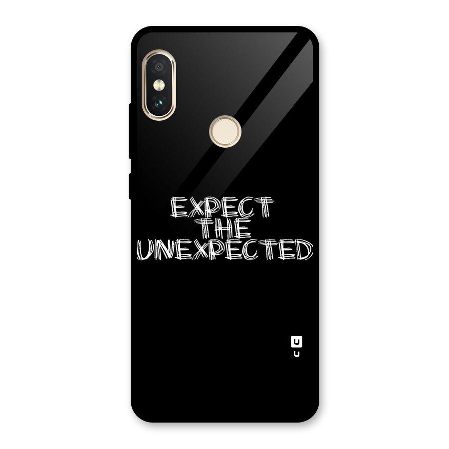 Expect The Unexpected Glass Back Case for Redmi Note 5 Pro