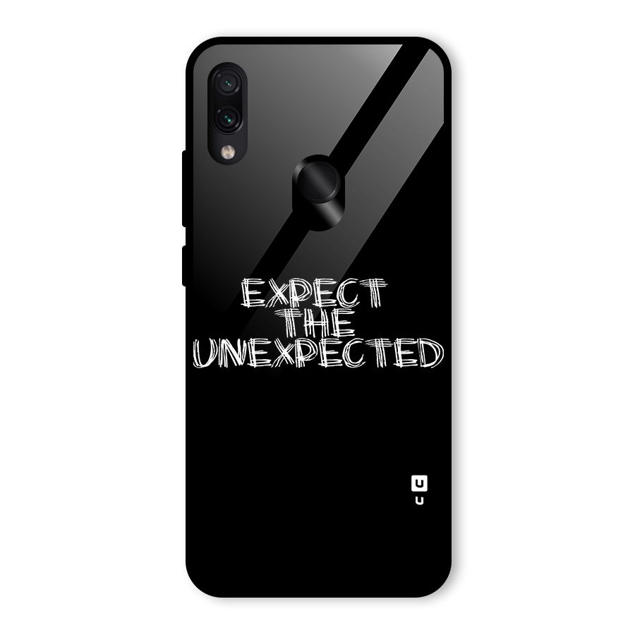 Expect The Unexpected Glass Back Case for Redmi Note 7 Pro