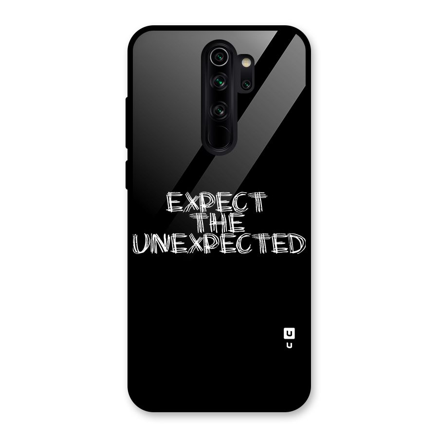 Expect The Unexpected Glass Back Case for Redmi Note 8 Pro