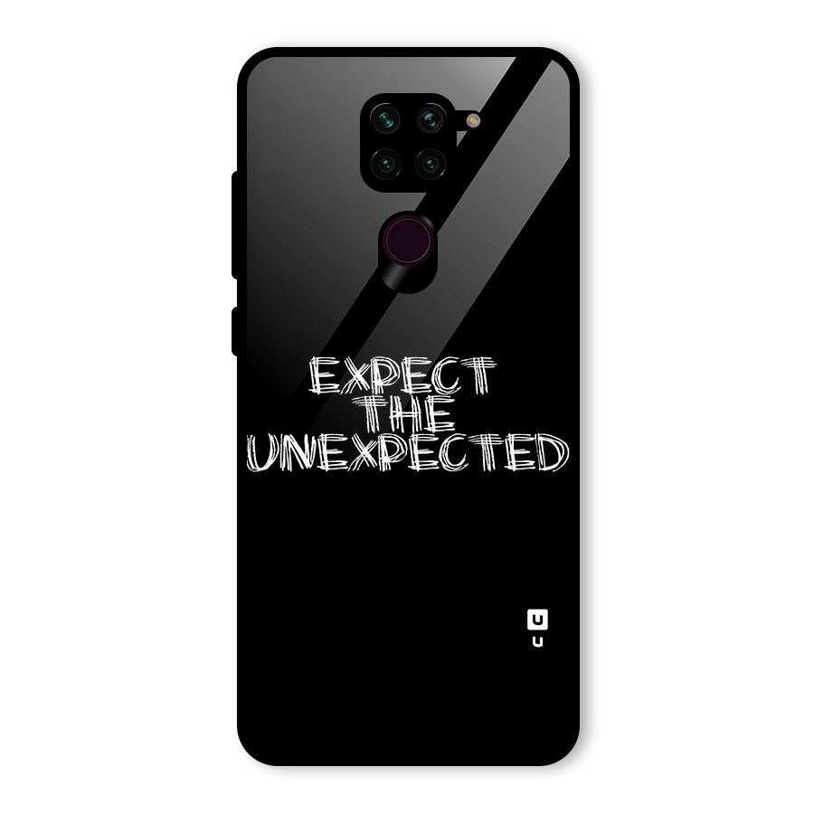 Expect The Unexpected Glass Back Case for Redmi Note 9