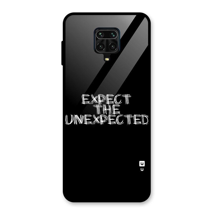 Expect The Unexpected Glass Back Case for Redmi Note 9 Pro