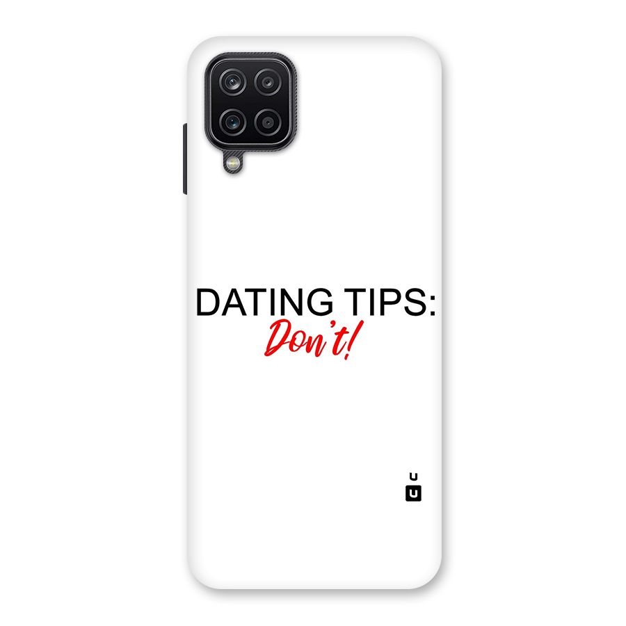 Expert Dating Tip Back Case for Galaxy A12