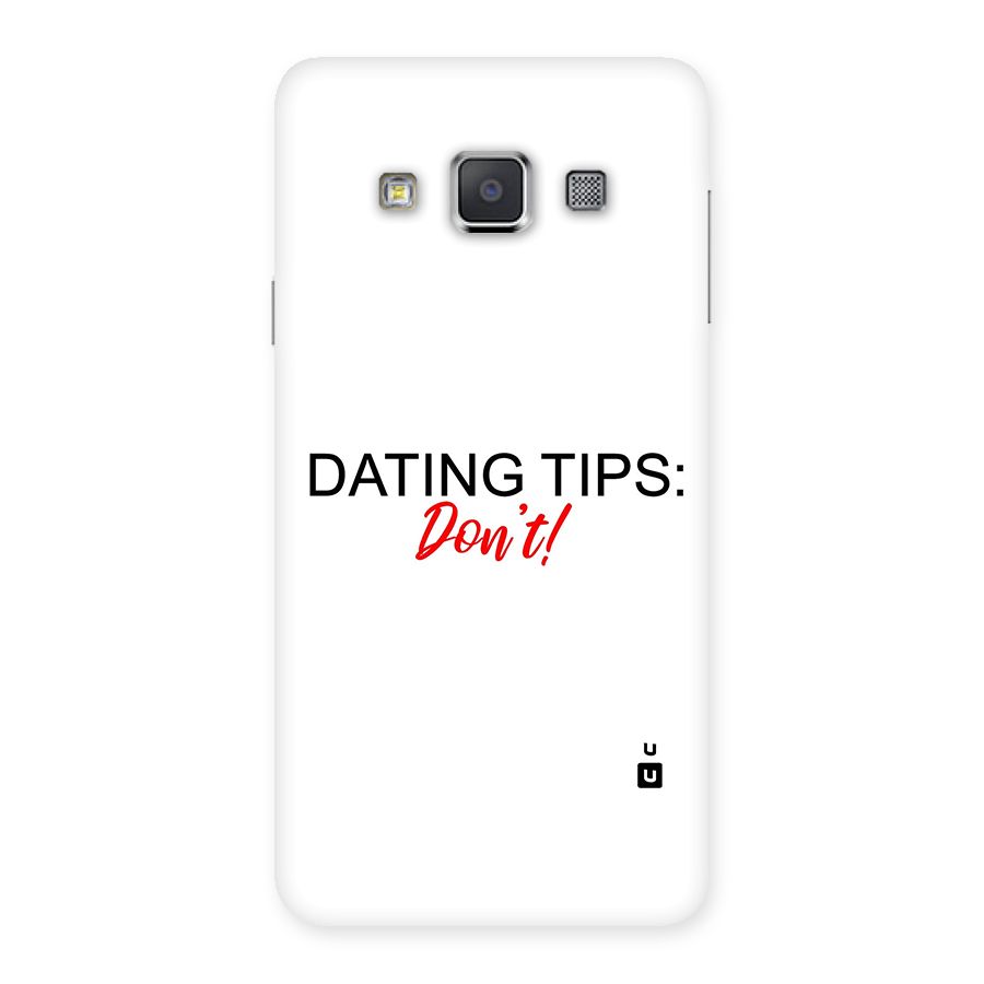 Expert Dating Tip Back Case for Galaxy A3