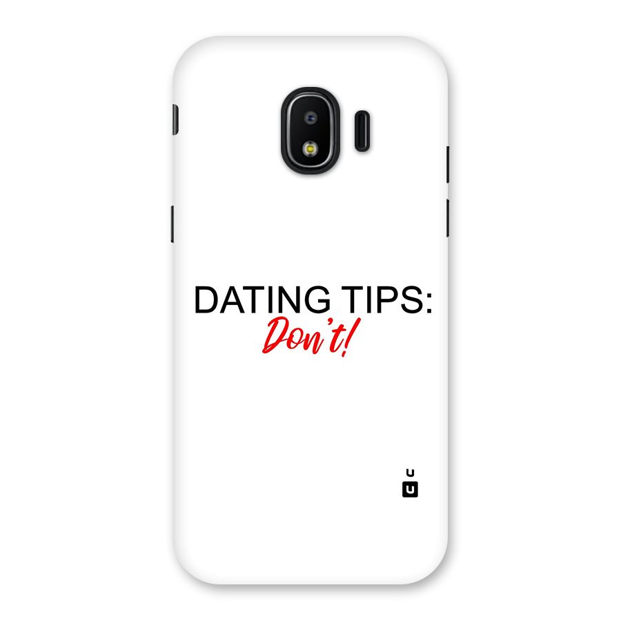 Expert Dating Tip Back Case for Galaxy J2 Pro 2018