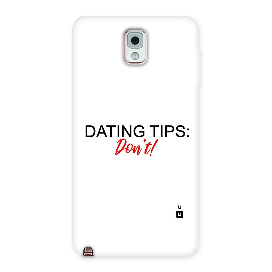 Expert Dating Tip Back Case for Galaxy Note 3