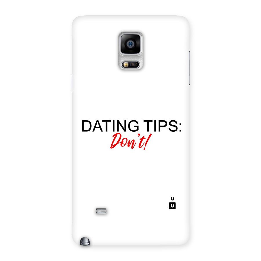Expert Dating Tip Back Case for Galaxy Note 4