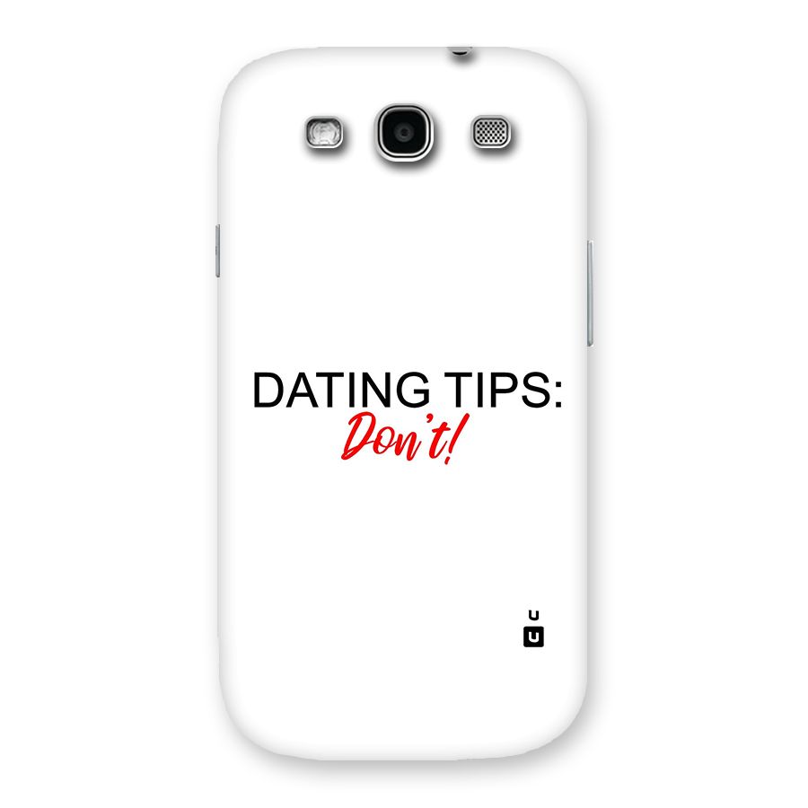 Expert Dating Tip Back Case for Galaxy S3