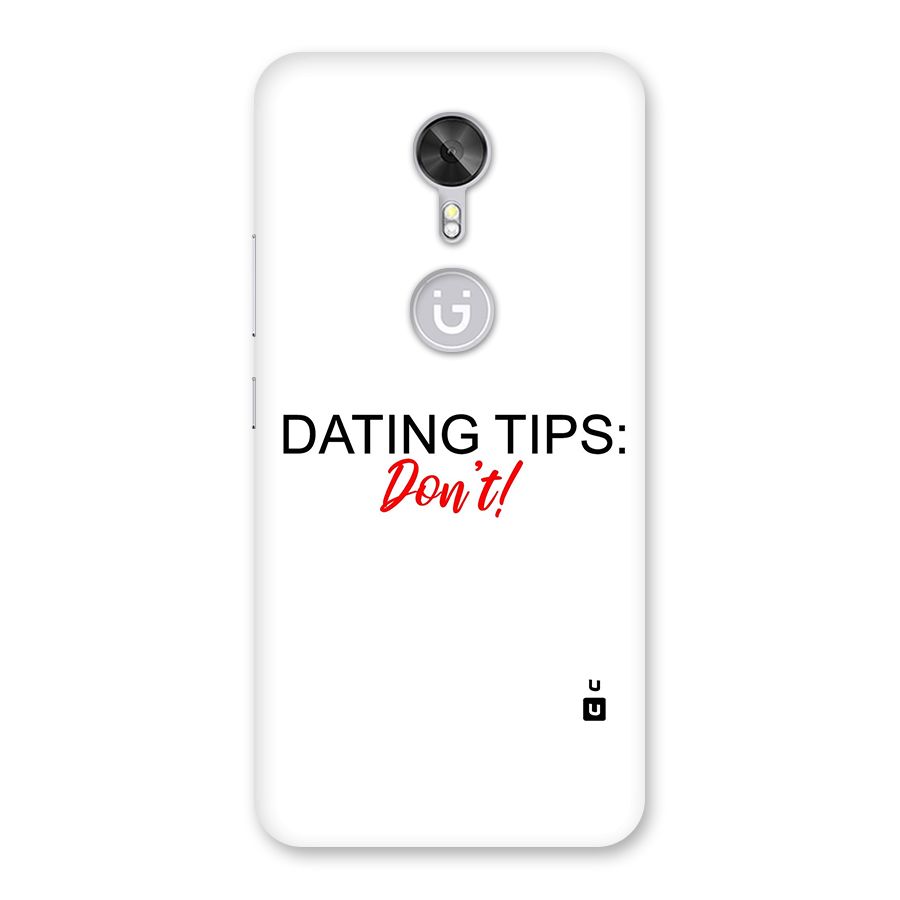 Expert Dating Tip Back Case for Gionee A1