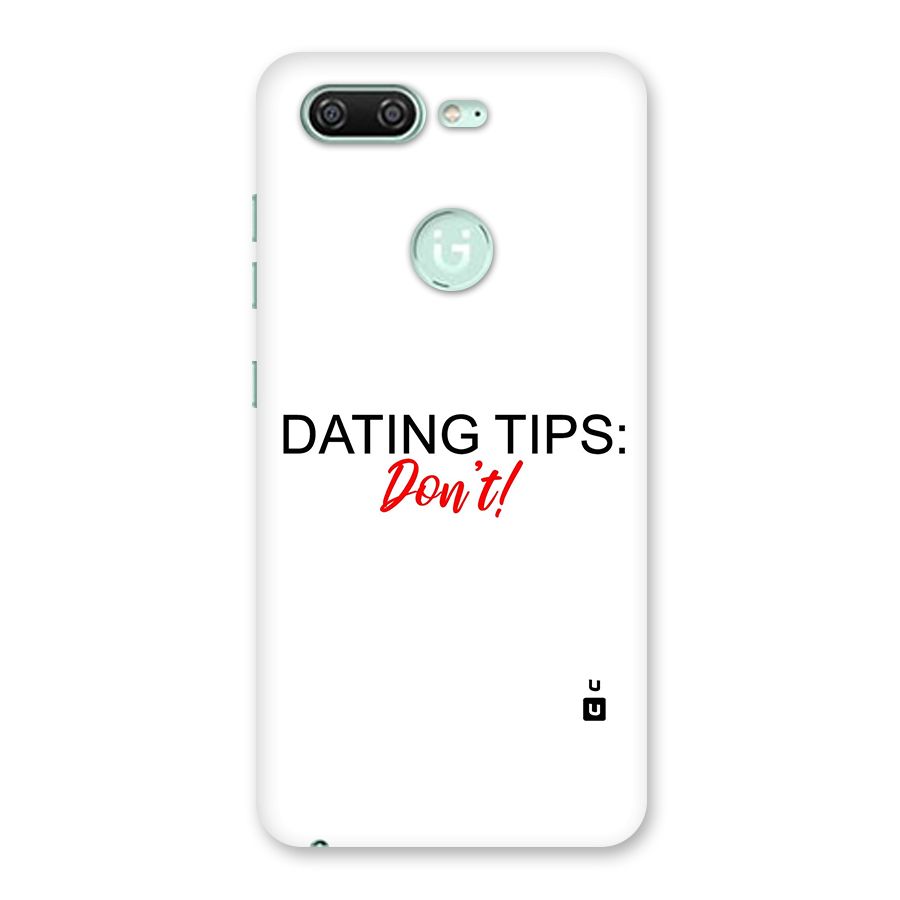 Expert Dating Tip Back Case for Gionee S10