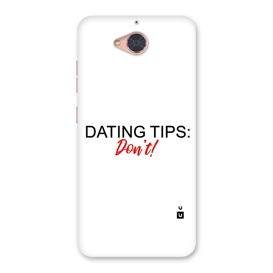 Expert Dating Tip Back Case for Gionee S6 Pro