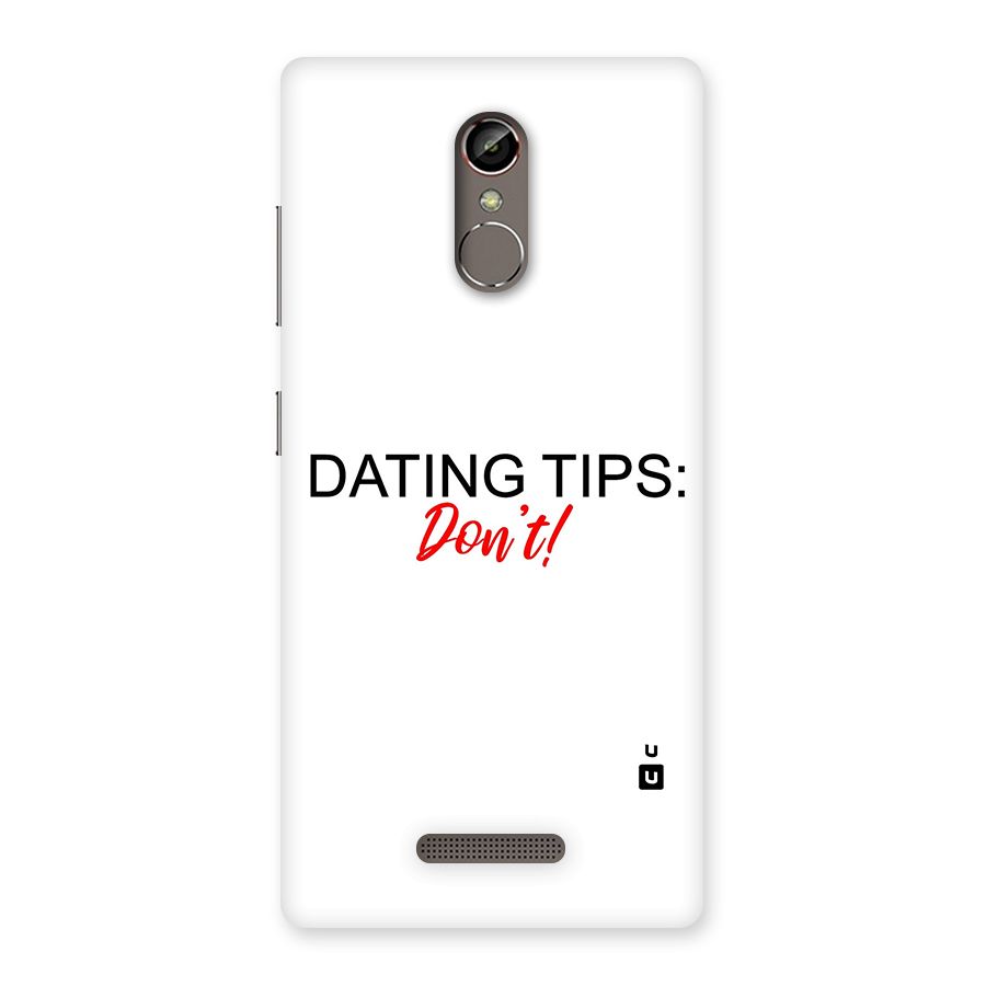 Expert Dating Tip Back Case for Gionee S6s