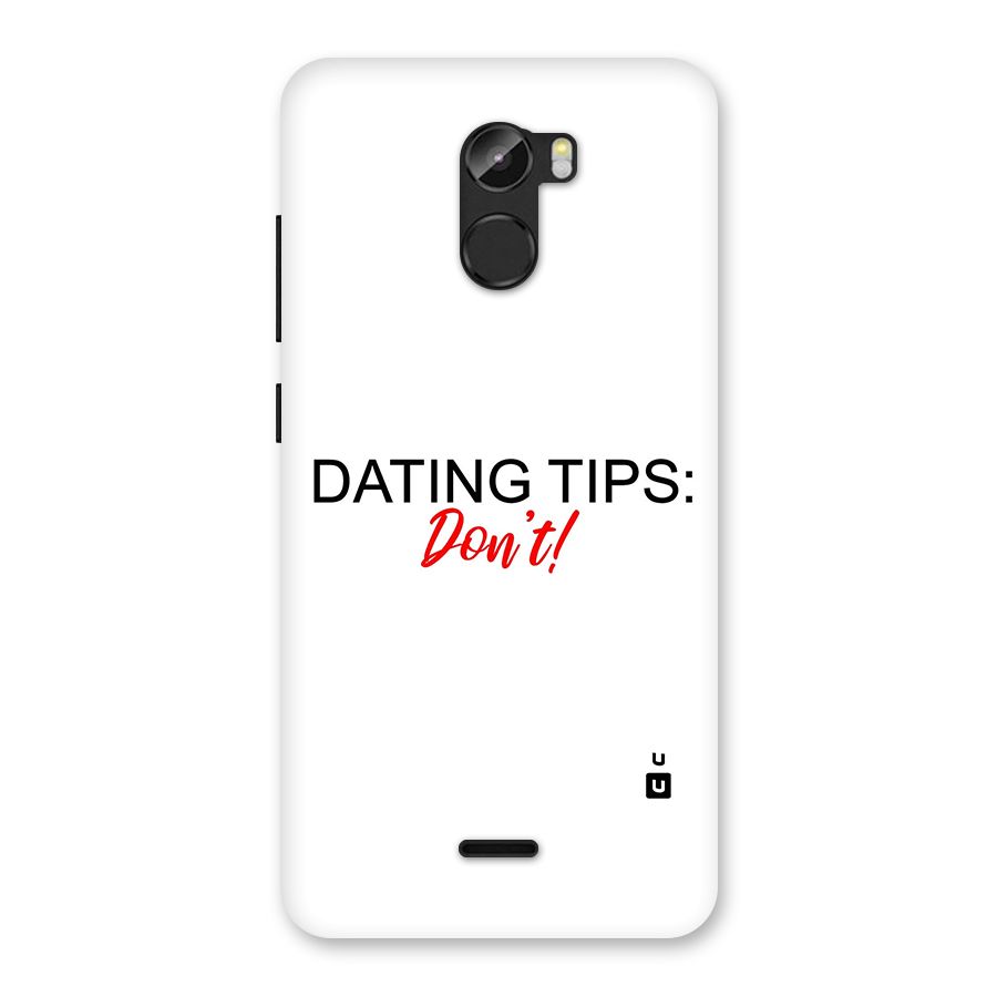 Expert Dating Tip Back Case for Gionee X1