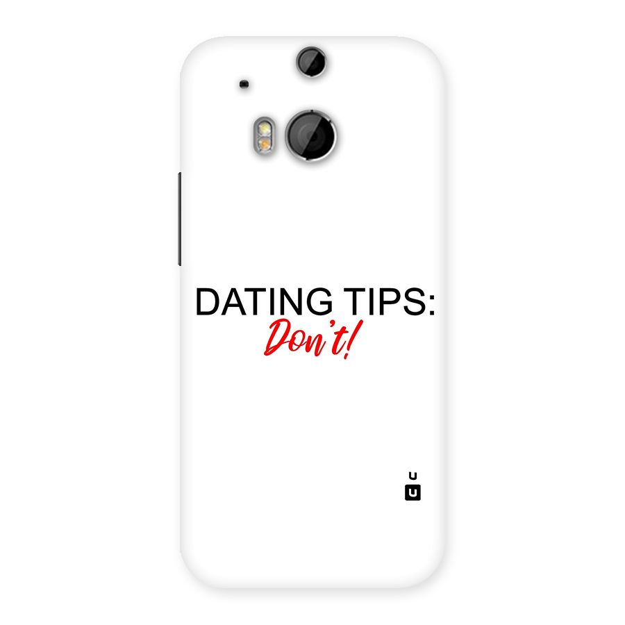 Expert Dating Tip Back Case for HTC One M8