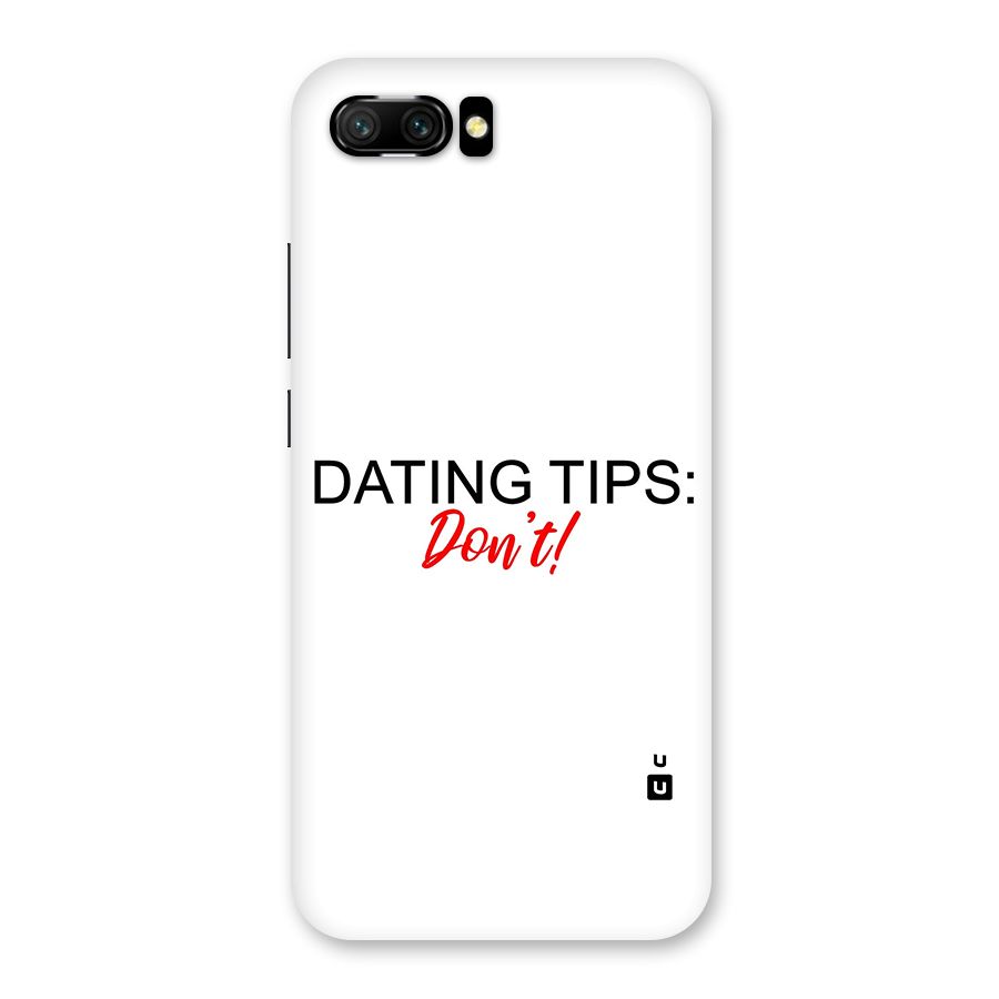 Expert Dating Tip Back Case for Honor 10