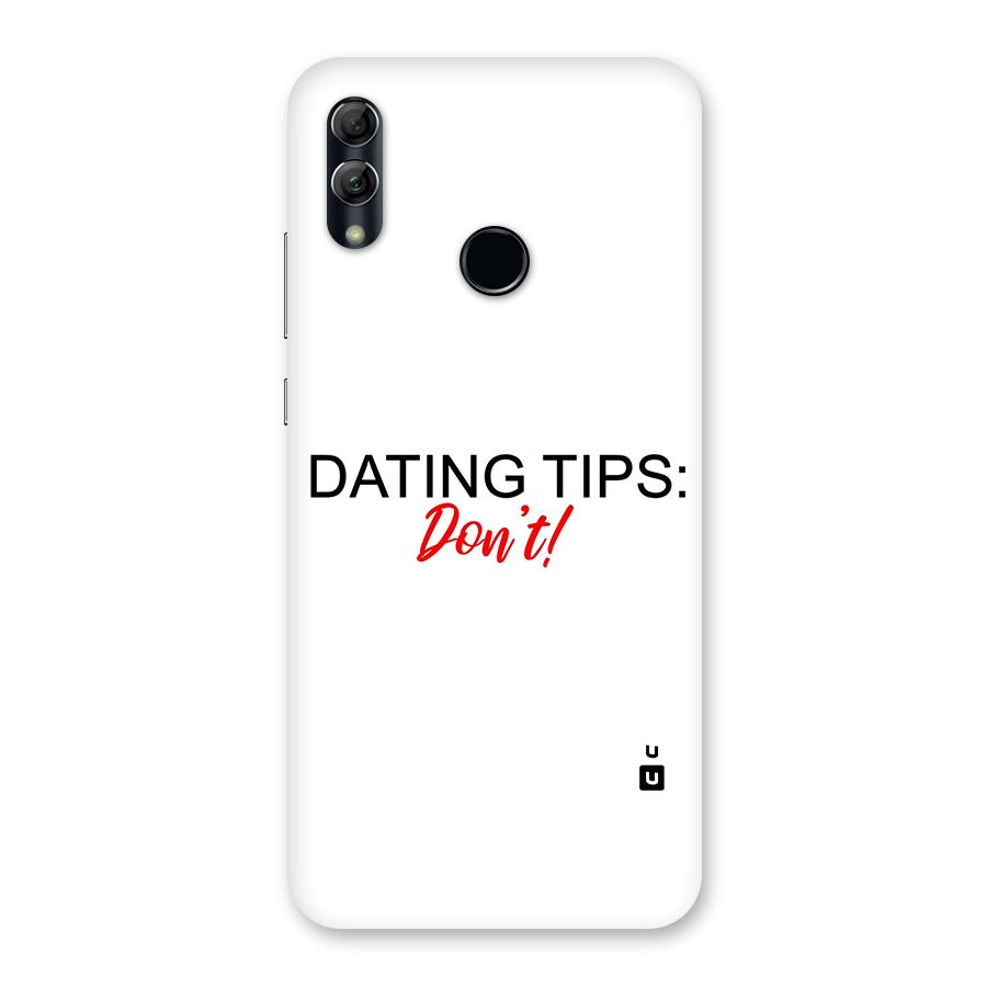 Expert Dating Tip Back Case for Honor 10 Lite