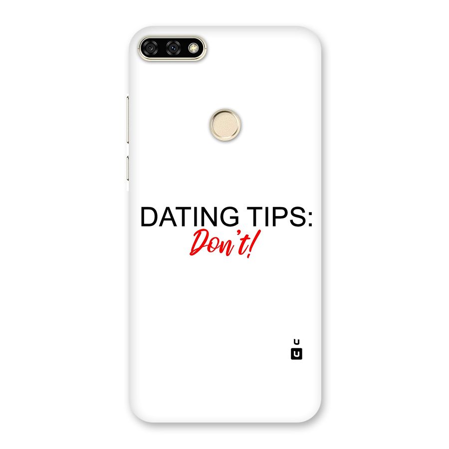 Expert Dating Tip Back Case for Honor 7A