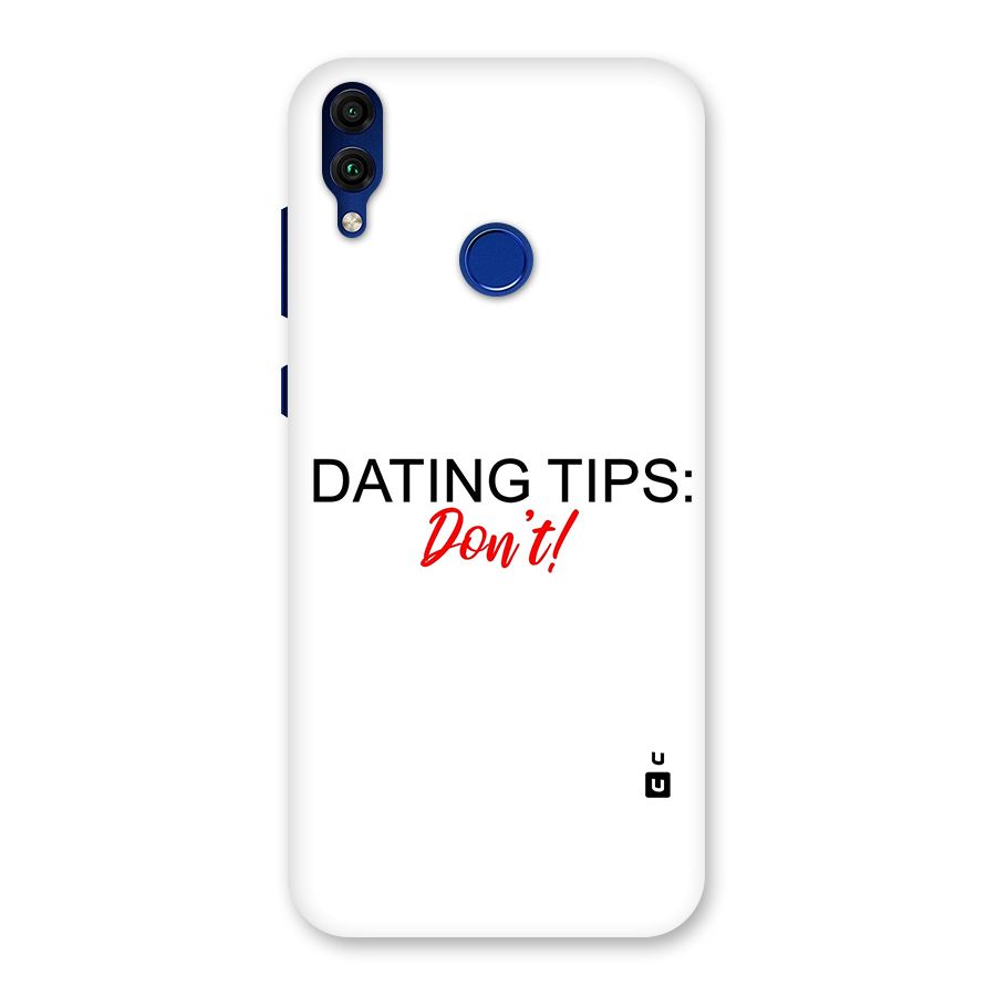 Expert Dating Tip Back Case for Honor 8C
