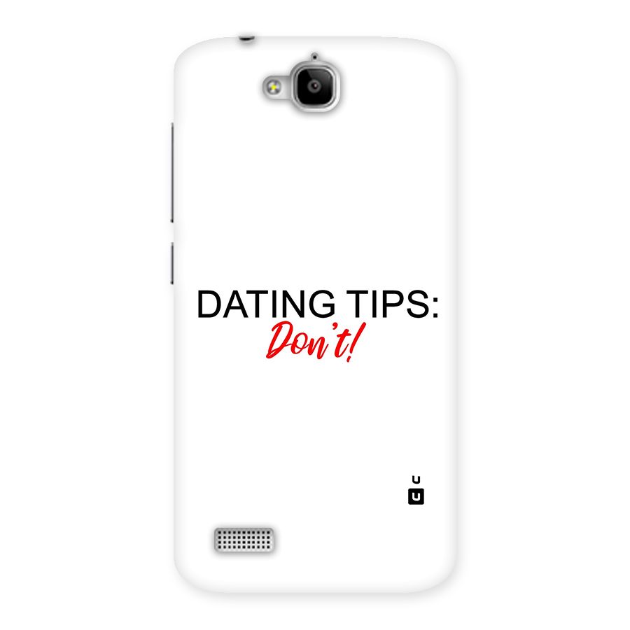 Expert Dating Tip Back Case for Honor Holly