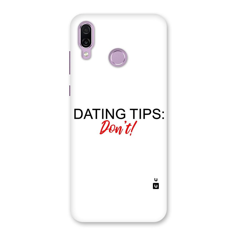 Expert Dating Tip Back Case for Honor Play