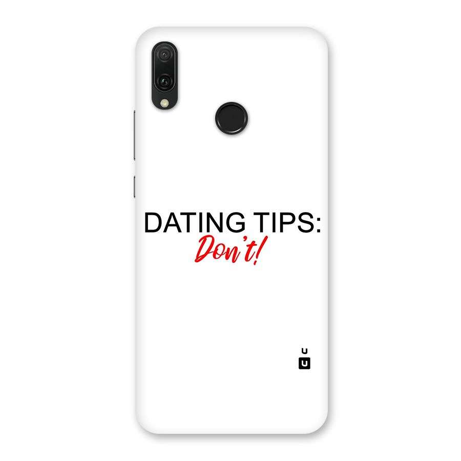 Expert Dating Tip Back Case for Huawei Y9 (2019)