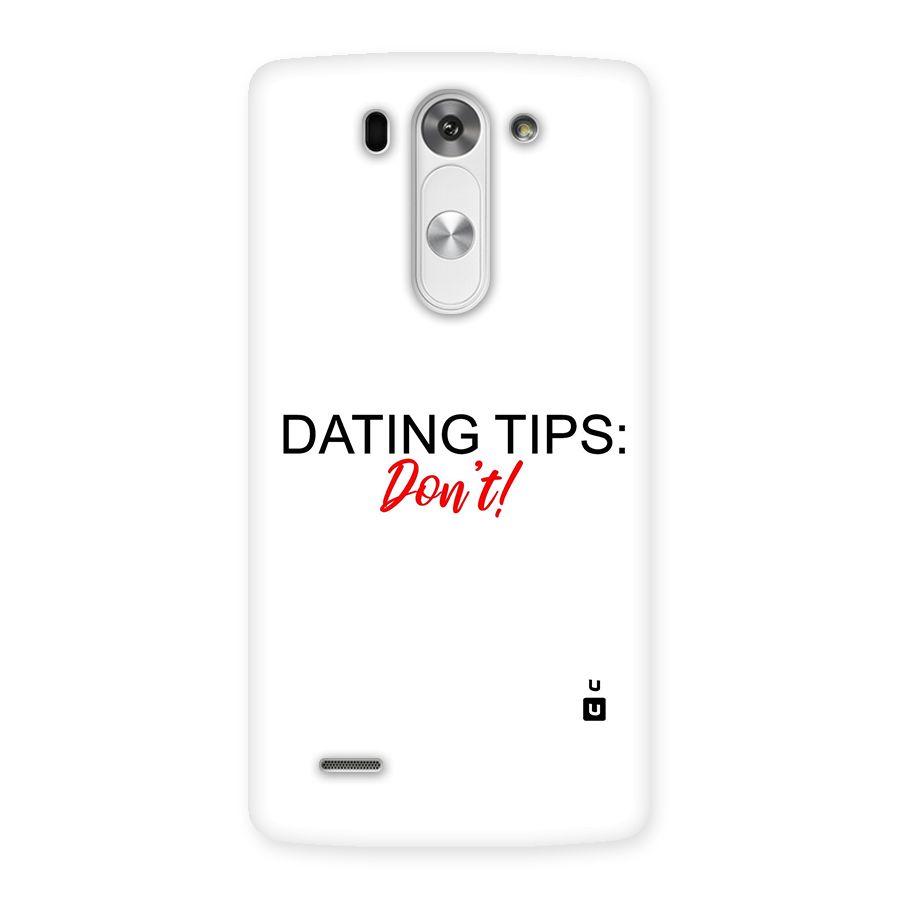 Expert Dating Tip Back Case for LG G3 Beat
