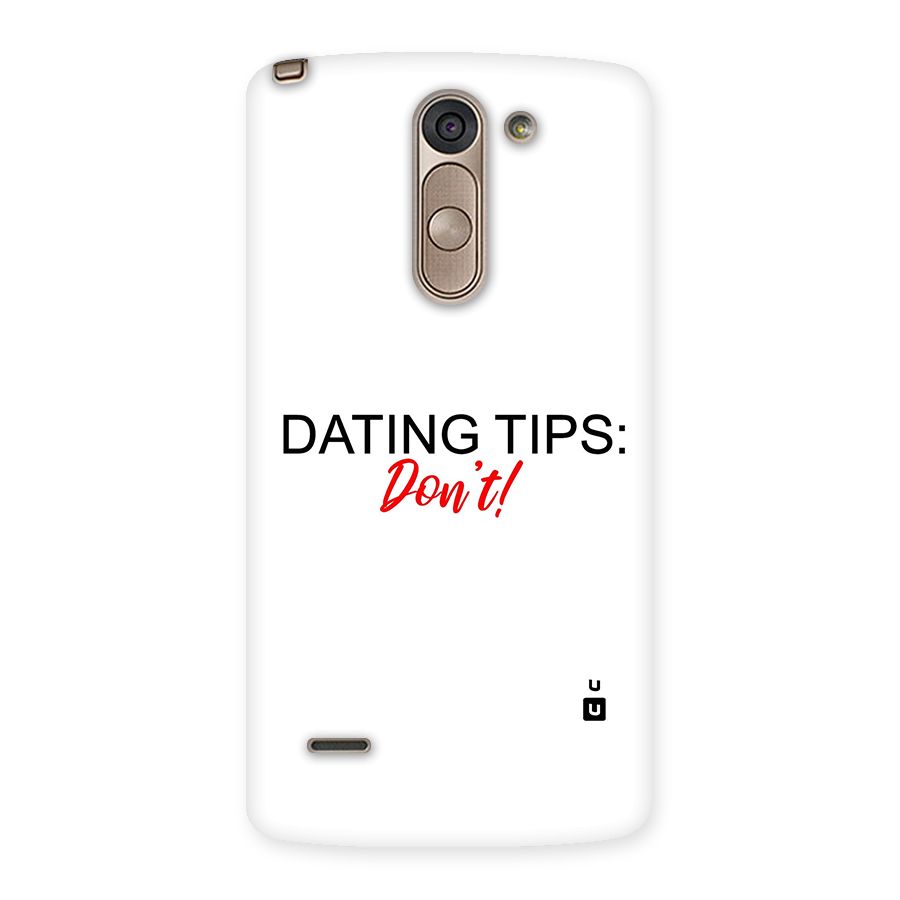 Expert Dating Tip Back Case for LG G3 Stylus