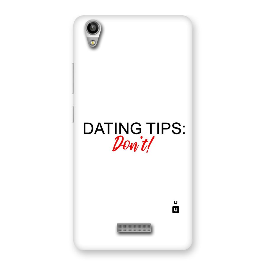 Expert Dating Tip Back Case for Lava-Pixel-V1