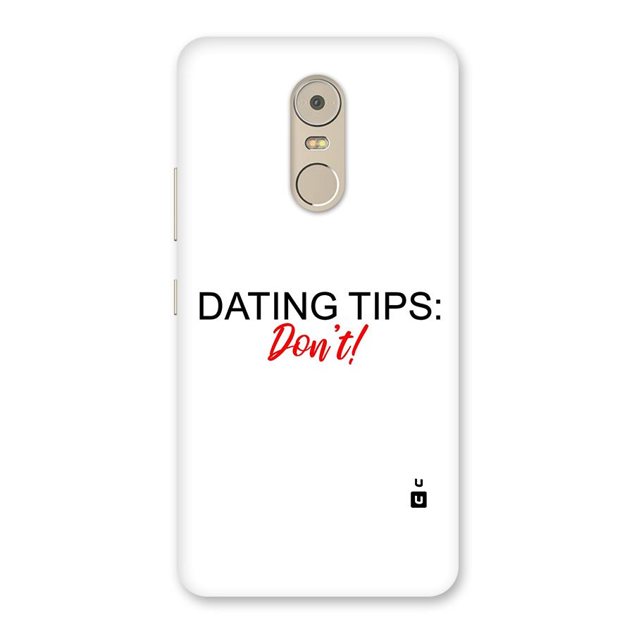 Expert Dating Tip Back Case for Lenovo K6 Note