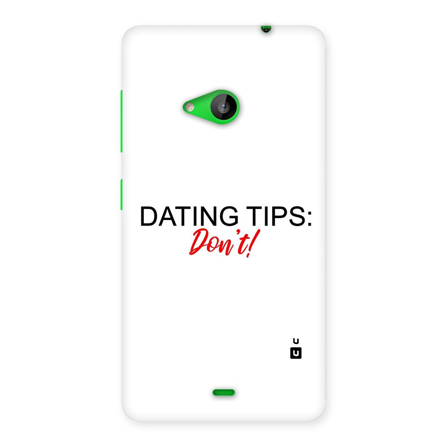 Expert Dating Tip Back Case for Lumia 535