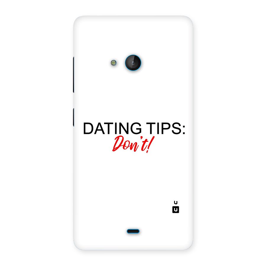 Expert Dating Tip Back Case for Lumia 540