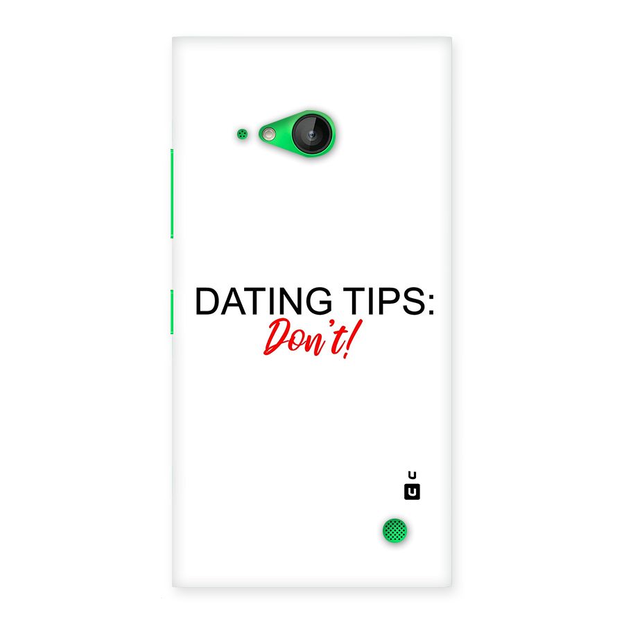 Expert Dating Tip Back Case for Lumia 730