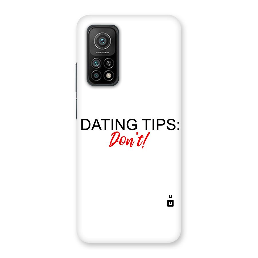 Expert Dating Tip Back Case for Mi 10T 5G