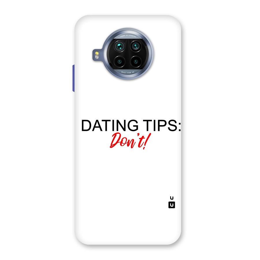 Expert Dating Tip Glass Back Case for Mi 10i