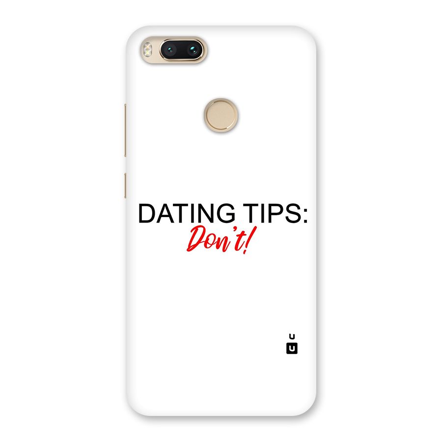 Expert Dating Tip Back Case for Mi A1