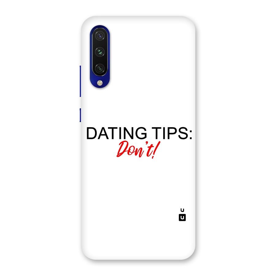 Expert Dating Tip Back Case for Mi A3