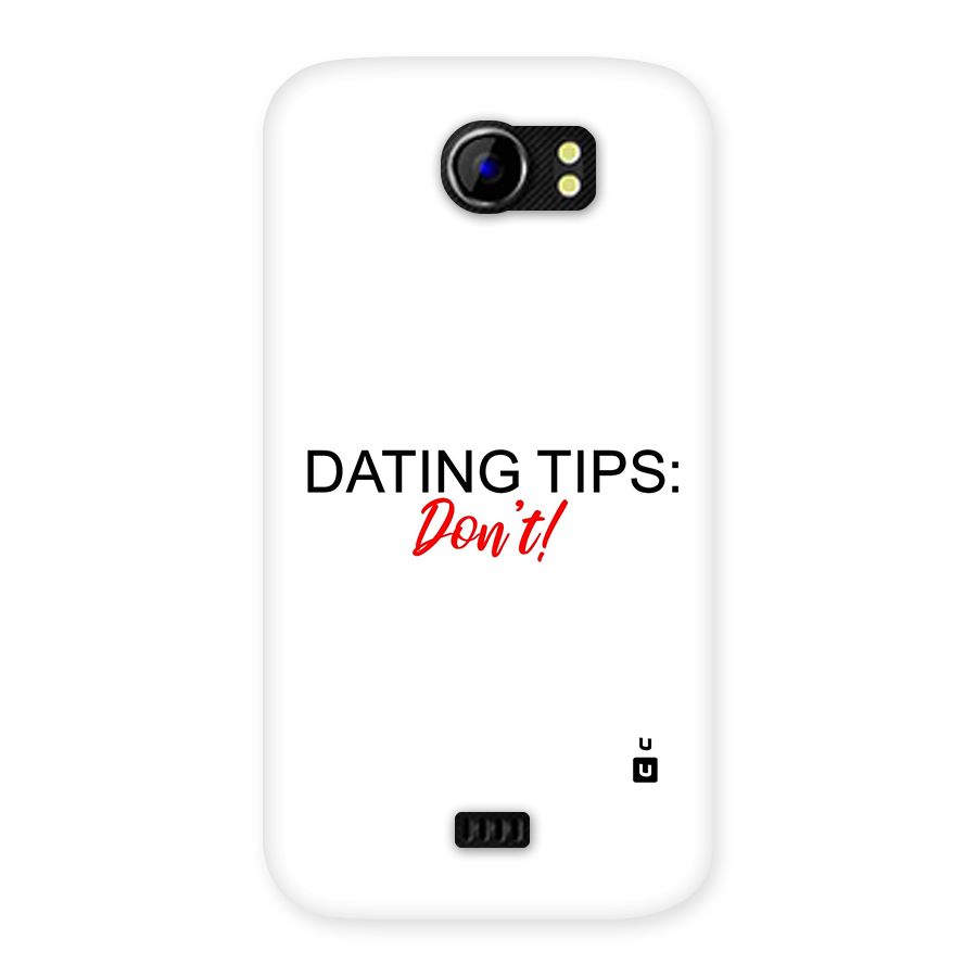 Expert Dating Tip Back Case for Micromax Canvas 2 A110