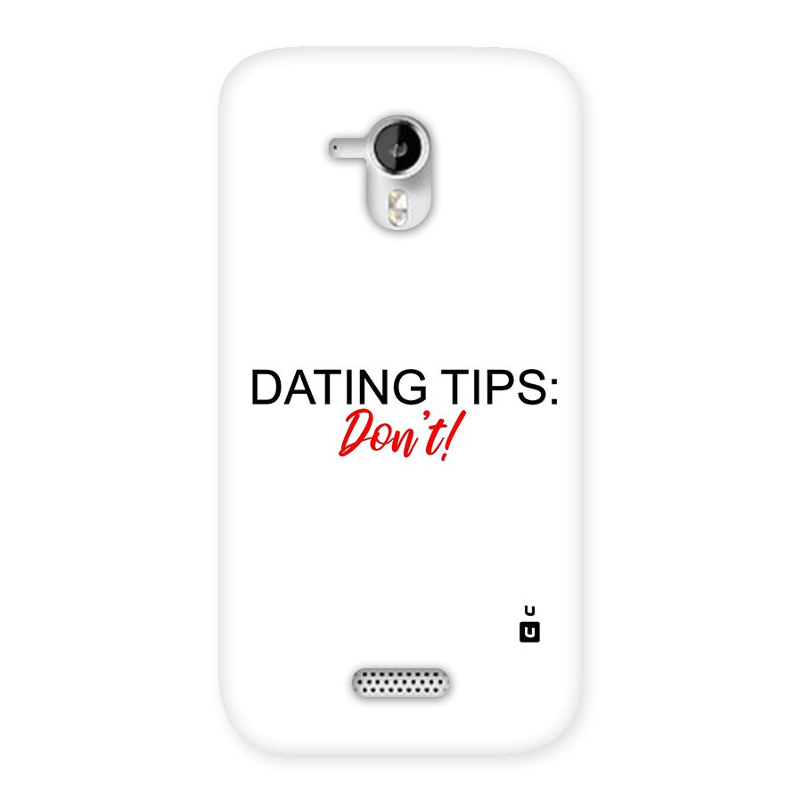 Expert Dating Tip Back Case for Micromax Canvas HD A116