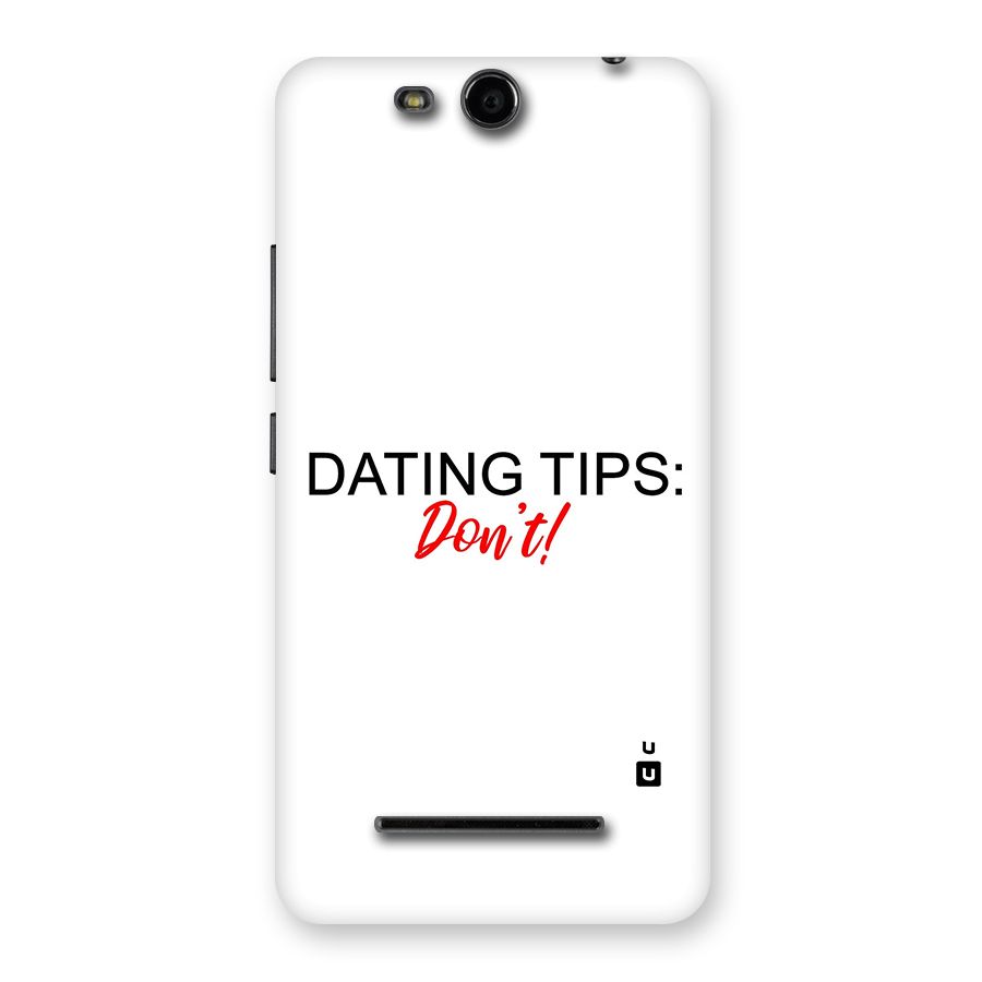 Expert Dating Tip Back Case for Micromax Canvas Juice 3 Q392