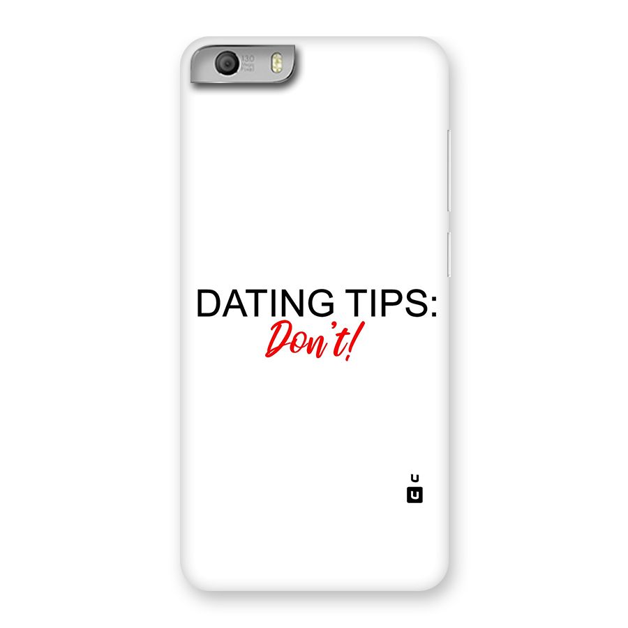 Expert Dating Tip Back Case for Micromax Canvas Knight 2