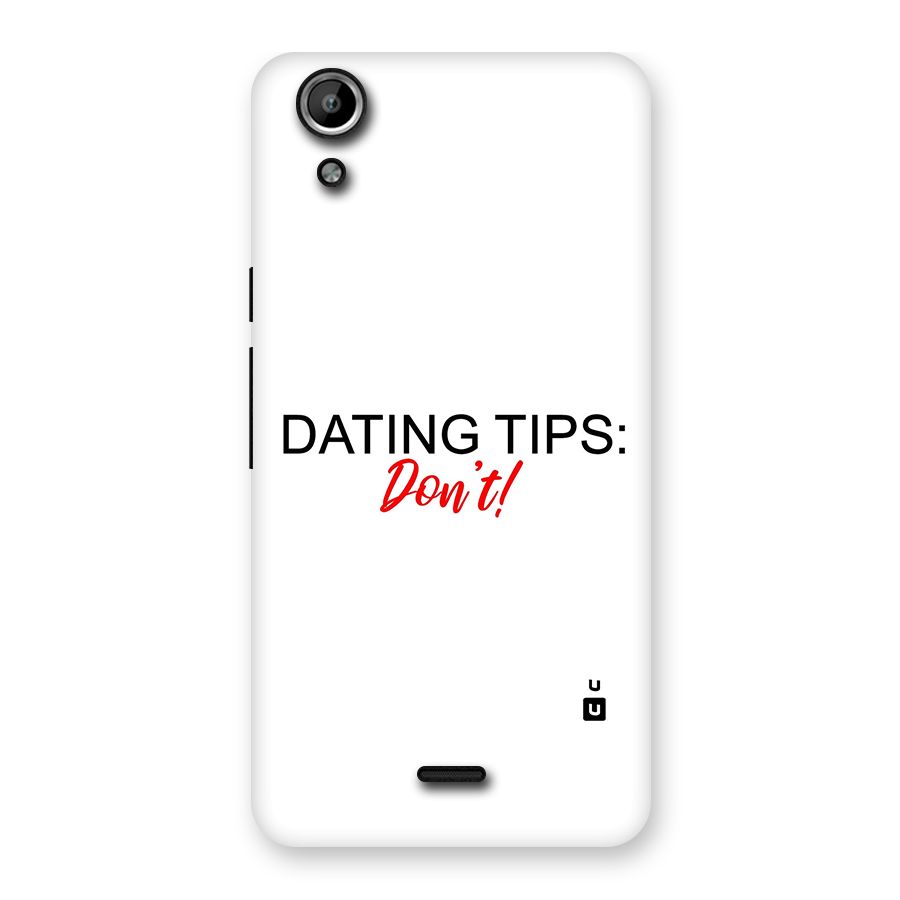 Expert Dating Tip Back Case for Micromax Canvas Selfie Lens Q345