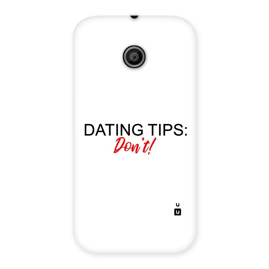 Expert Dating Tip Back Case for Moto E