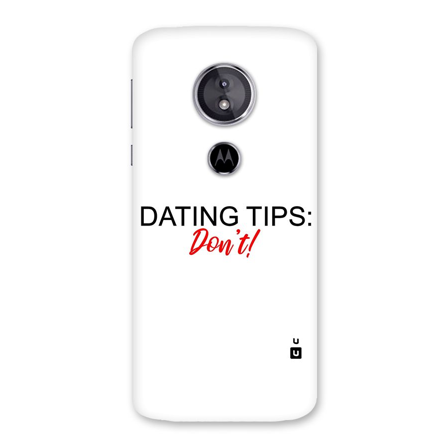Expert Dating Tip Back Case for Moto E5
