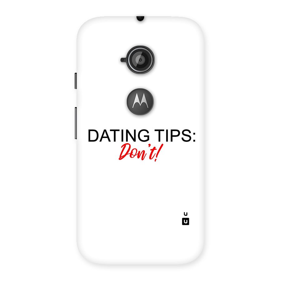 Expert Dating Tip Back Case for Moto E 2nd Gen