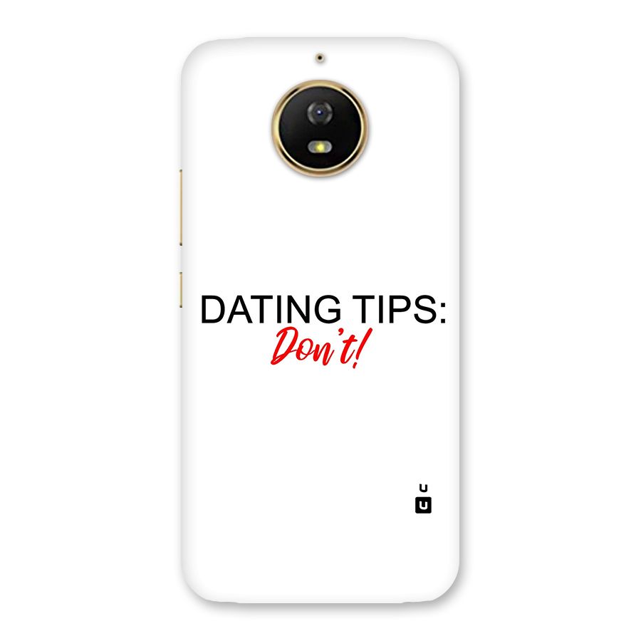 Expert Dating Tip Back Case for Moto G5s