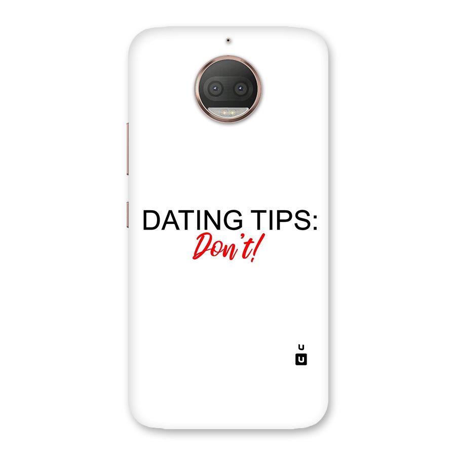 Expert Dating Tip Back Case for Moto G5s Plus