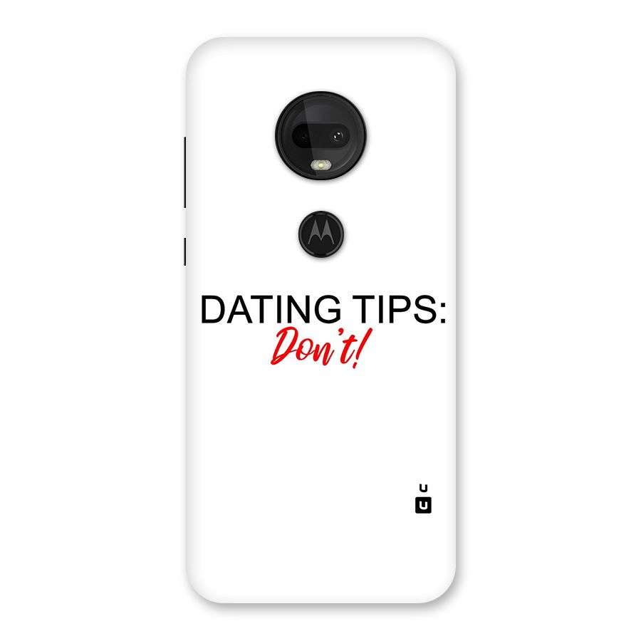 Expert Dating Tip Back Case for Moto G7
