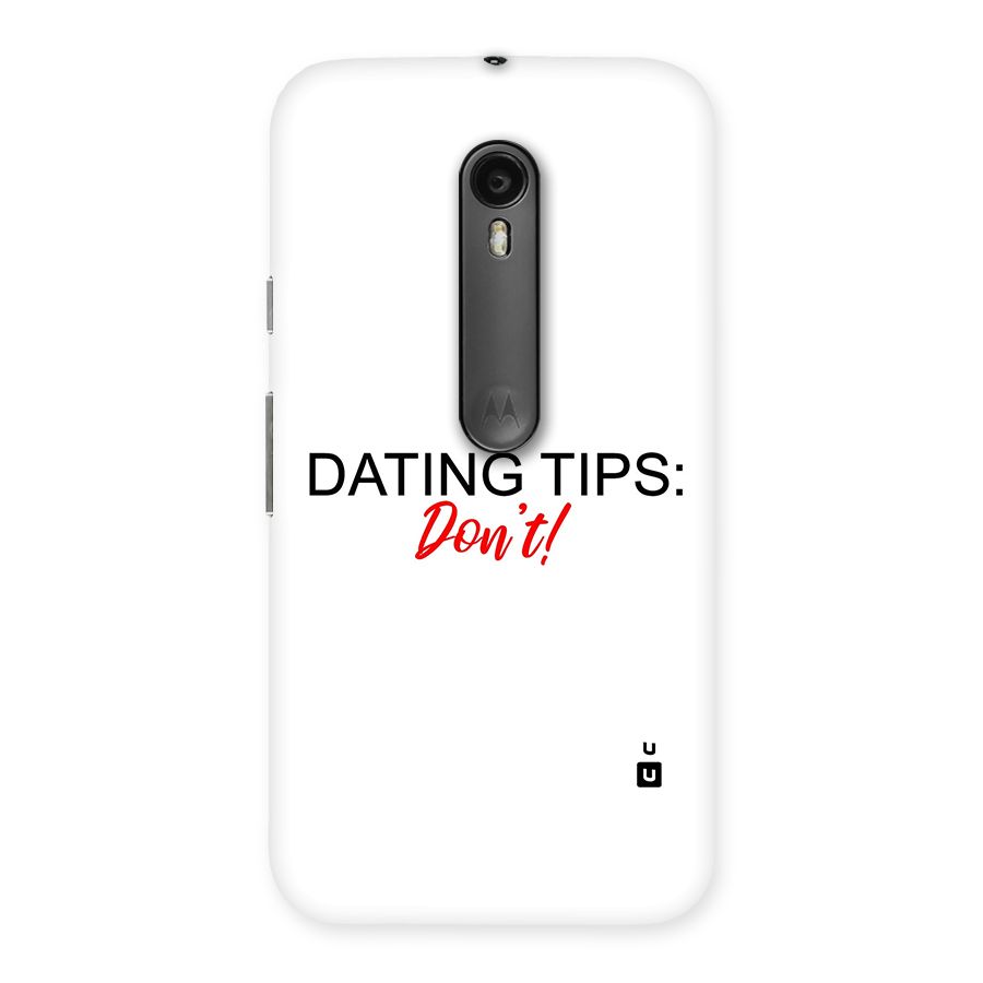Expert Dating Tip Back Case for Moto G Turbo