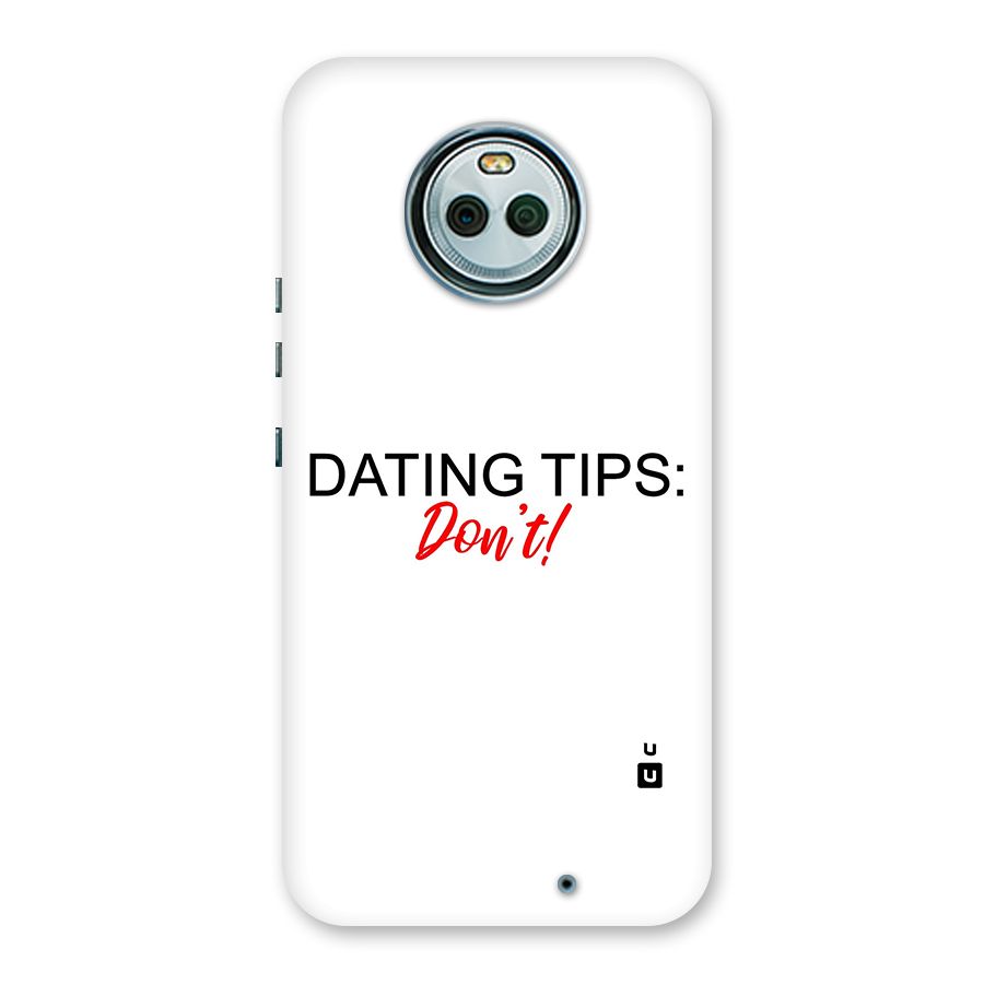 Expert Dating Tip Back Case for Moto X4
