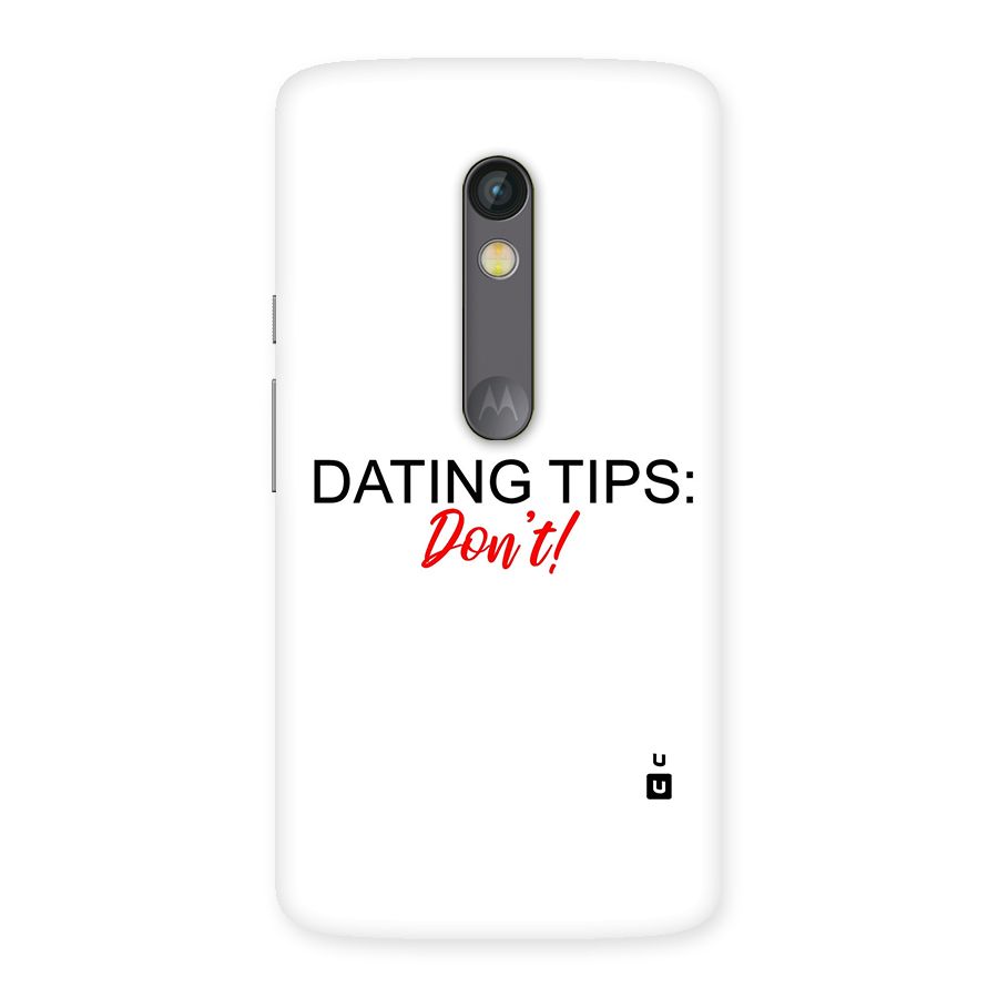 Expert Dating Tip Back Case for Moto X Play